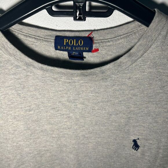 Polo Ralph Lauren Boys M 10-12 Youth Long sleeve Cotton Pullover Gray - Picture 3 of 4